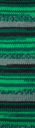 Wooltime (Alize) 11012 изумрудный принт, пряжа 100г