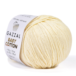 Baby Cotton (Gazzal) 3437 молочный, пряжа 50г