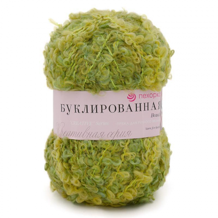 Буклированная (Пехорка) 1097м липа-хаки, пряжа 200г