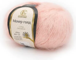 Мохер Голд (Камтекс) 132 нежная роза, пряжа 50г