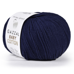 Baby Cotton (Gazzal) 3438 т.синий, пряжа 50г