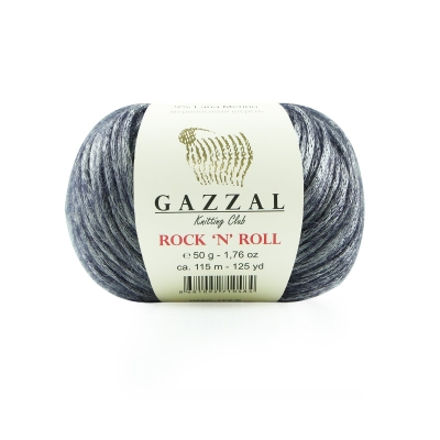 Rock-n-Roll (Gazzal) 13254 синий с серым, пряжа 50г