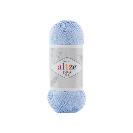 Diva Fine Forever (Alize) 350 голубой, пряжа 100г