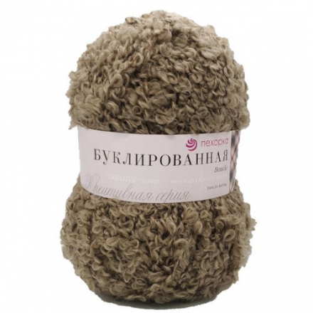 Буклированная (Пехорка) 165 т.бежевый, пряжа 200г