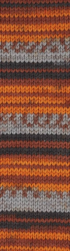 Wooltime (Alize) 11014 оранж принт, пряжа 100г