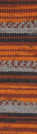 Wooltime (Alize) 11014 оранж принт, пряжа 100г