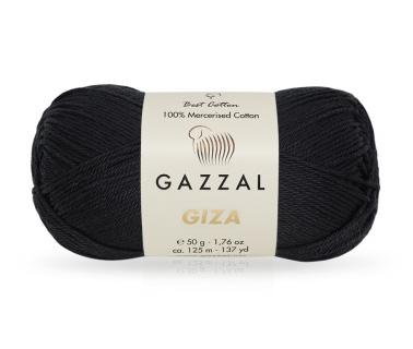 Giza (Gazzal) 2457 черный, пряжа 50г