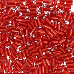 TOHO BUGLE 3мм 0025C красный, бисер 5 г (Япония)