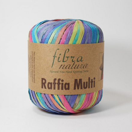 Raffia Multi (Fibra Natura) 117-12 разноцветный, пряжа 35г