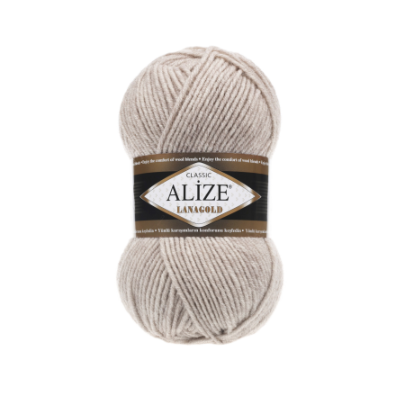 Lanagold (Alize) 585 молочно-бежевый, пряжа 100г