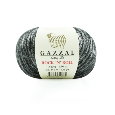 Rock-n-Roll (Gazzal) 13285 черный с серебром, пряжа 50г
