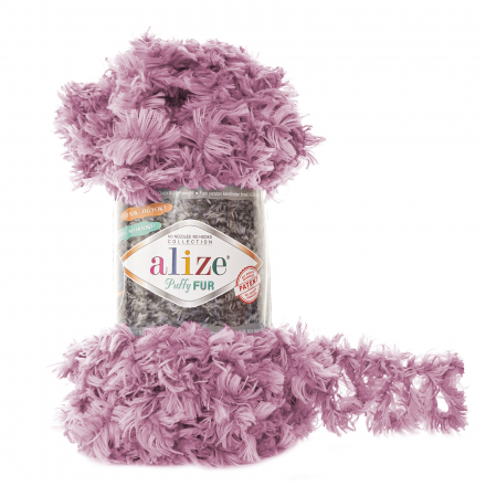 Puffy Fur (Alize) 6103 тем.розовый, пряжа 100г