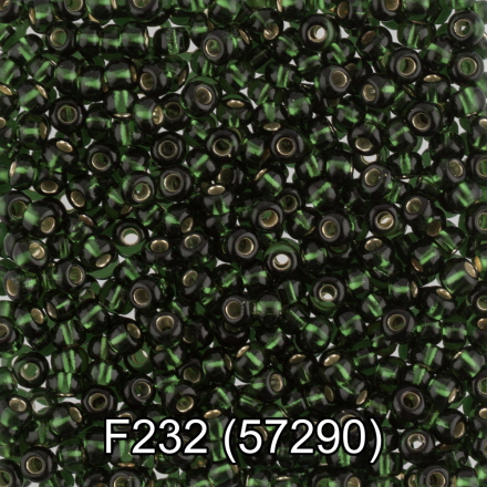 57290 (F232) т.зеленый круглый бисер Preciosa 5г