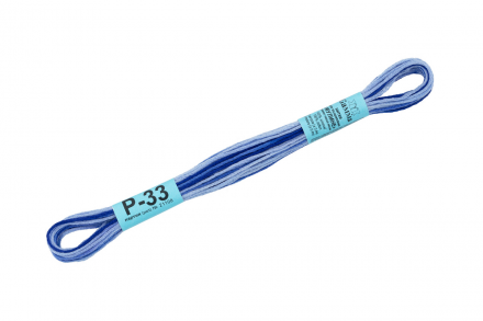 Р-33 т.синий-св.синий, нитки мулине меланж Gamma 8м