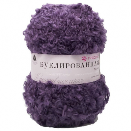 Буклированная (Пехорка) 191 ежевика, пряжа 200г