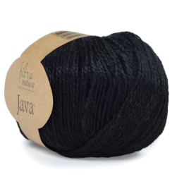 Java (Fibra Natura) 228-12 черный, пряжа 50г