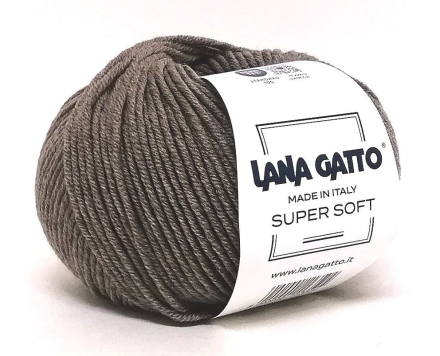 Super Soft (Lana Gatto) 20944 коричневый, пряжа 50г