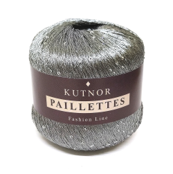 Paillettes (Kutnor) 060 серебро, пряжа 50г