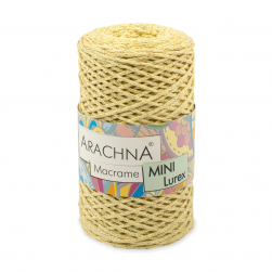 Macrame Mini Lurex (Arachna) 124 св.желтый-золото, 250г