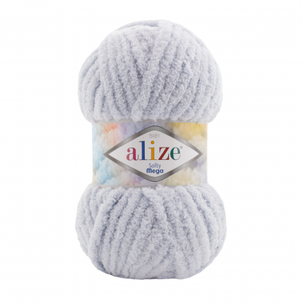 Softy Mega (Alize) 416 серый, пряжа 100г