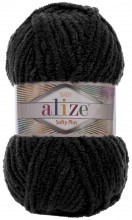 Softy Plus (Alize) 60 черный, пряжа 100г