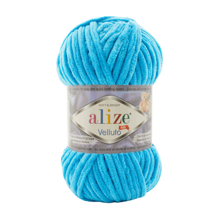 Velluto (Alize) 16 гол.бирюза, пряжа 100г