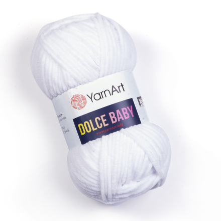 Dolce Baby (Yarnart) 741 белый, пряжа 50г