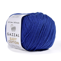 Baby Cotton (Gazzal) 3421 василек, пряжа 50г
