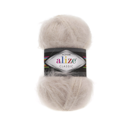 Mohair classik (Alize) 67 молочно-бежевый, пряжа 100г
