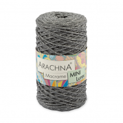 Macrame Mini Lurex (Arachna) 17 серый-серебро, 250г