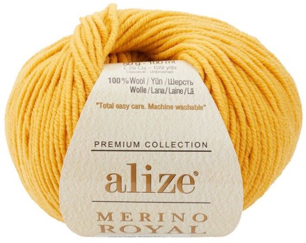 Merino royal (Alize) 02 шафран, пряжа 50г