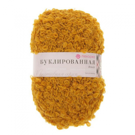 Буклированная (Пехорка) 447 горчица, пряжа 200г