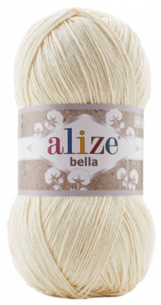 Bella (Alize) 01 молочный, пряжа 100г