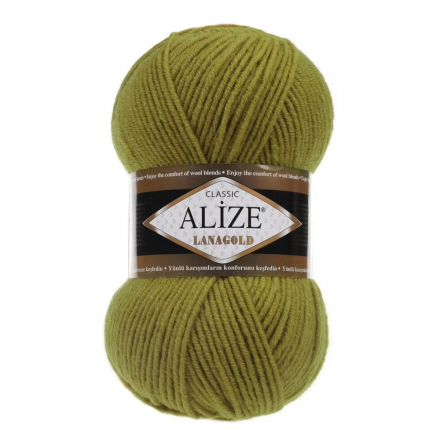 Lanagold (Alize) 758 оливковый, пряжа 100г