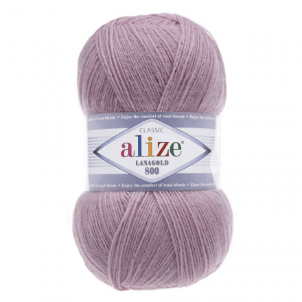 Lanagold 800 (Alize) 505 пепельно-сиреневый, пряжа 100г