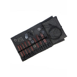 20649 Charcoal Ruby KnitPro набор съемных деревянных спиц (Делюкс)