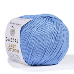 Baby Cotton (Gazzal) 3423 св.голубой, пряжа 50г