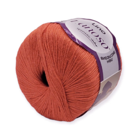Lino (Lanoso) 906 кирпичный, пряжа 50г