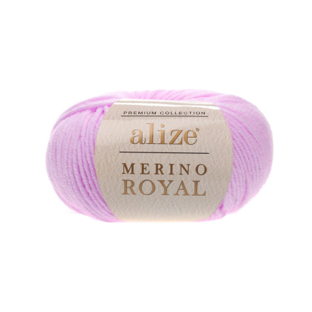 Merino royal (Alize) 474 розово сиреневый, пряжа 50г