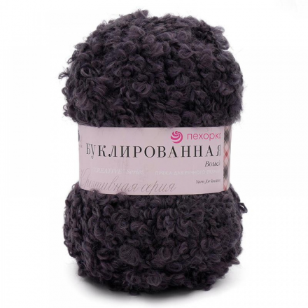 Буклированная (Пехорка) 484 баклажан, пряжа 200г