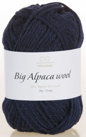 Big Alpaca Wool (Infinity) 5575 синий, пряжа 50г