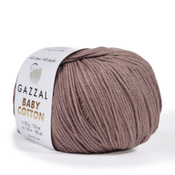 Baby Cotton (Gazzal) 3434 мокко, пряжа 50г