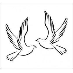 STAMP1323 Штамп &quot;Голубки&quot; ( 2 штампа)