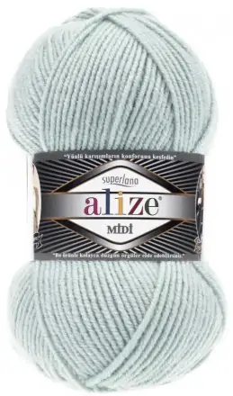 Superlana Midi (Alize) 522 мята, пряжа 100г