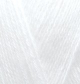 Angora Gold (Alize) 55 белый, пряжа 100г