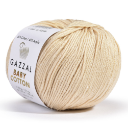 Baby Cotton (Gazzal) 3445 кремовый, пряжа 50г