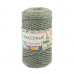 Macrame Mini Lurex (Arachna) 45 св.хаки-серебро, 250г