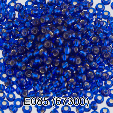 67300 (E085) синий круглый бисер Preciosa 5г