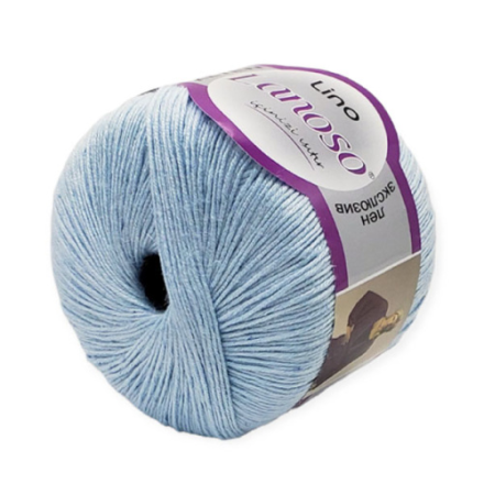 Lino (Lanoso) 981 нежный голубой, пряжа 50г