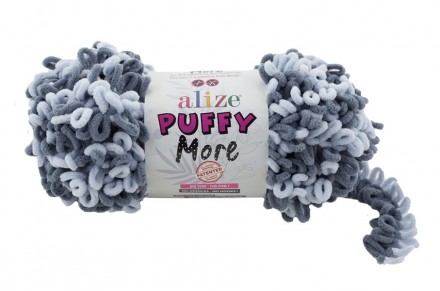 Puffy More (Alize) 6265 мышиный-перванш, пряжа 150г